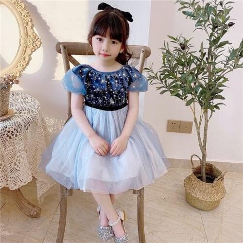 Girl Summer Outfits Clothes Casual Dresses 1-6Y Sleeveless Dress Ruffle Lace Pageant Party Wedding Flower Girl Dress
