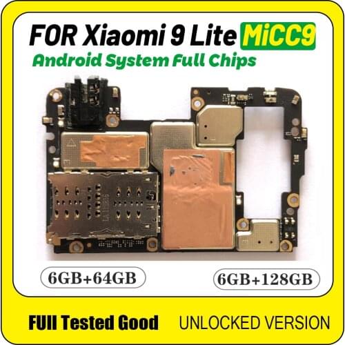 For Xiaomi CC9 MiCC9 Mi 9 Lite Motherboard Mainboard Logic Board Original Global version Work Well Unlocked Main Circuits Board