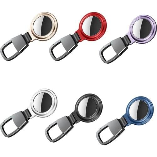 Metal Magnetic Case for Apple Airtags Anti-lost Protector Sleeve Protective Cover For Air Tags Location Tracker With Keychain