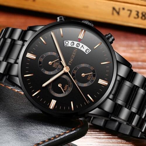 Fashion Mens Watch Luxury Waterproof Sport Watch Men Watch Auto Date Stainless Steel Clock relogio masculino relojes hombre