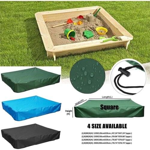 Sandbox Cover Square Outdoor Garden Bunker sandbox Canopy Shelter Waterproof Dustproof Sandpit Pool Protective Cover Wholesale