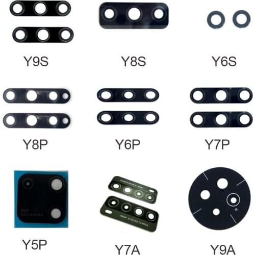 New Rear Camera Lens For Huawei Y9S Y8S Y6S Y8P Y6P Y7P Y5P Y7A Y9A 2020 Back Camera Glass Lens With Adhesive Sticker 2019 2021