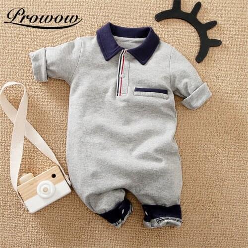 Prowow Gentleman Baby Sleepwear For Newborn Clothes Summer Baby Boys Romper Casual Toddler Bobysuit For Childrens Boys Jumpsuit
