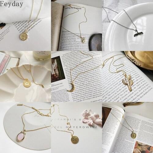 2019 Coin Necklace for Women Choker 925 Silver Pendant Charm Simple Vintage Femme Bijoux Long Statement Necklace Fashion Jewelry