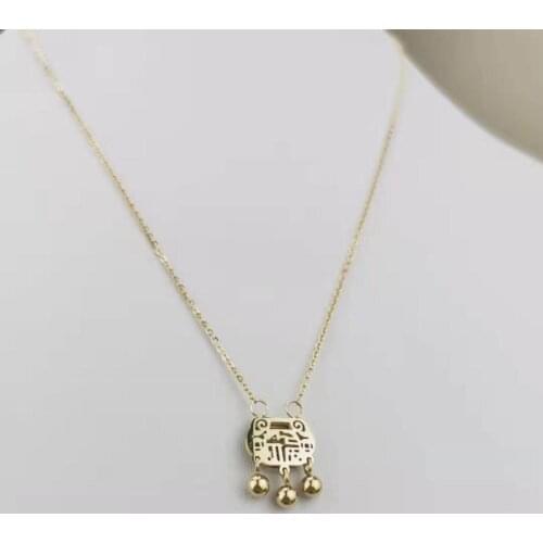Longevity lock necklace Fashion New Goddess Luxury Women Gold Rose Gold Color Luxe Jewelry Stainless Steel