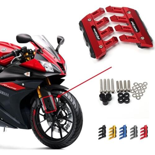 With Logo For Yamaha r125 YZFR125 YZF-R125 Motorcycle CNC Aluminum mudguard side protection block front fender anti-fall slider