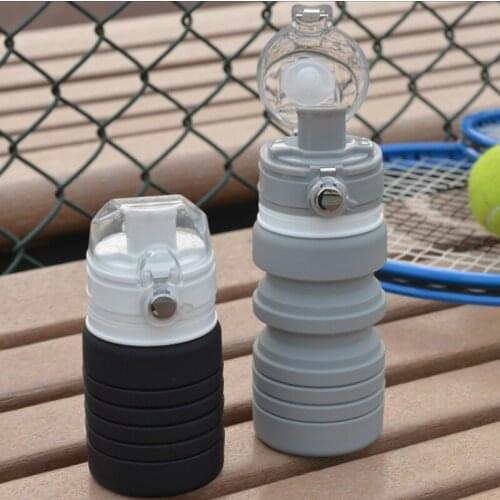 Outdoor travel silicone folding cup creative telescopic cup large capacity sports kettle mountaineering portable water bottle