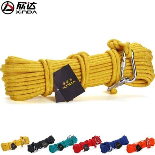 XINDA 2017 10mm steel wire rope escape rope lifeline fire fire escape device supplies fire rope 10meters Gift buckle Storage bag
