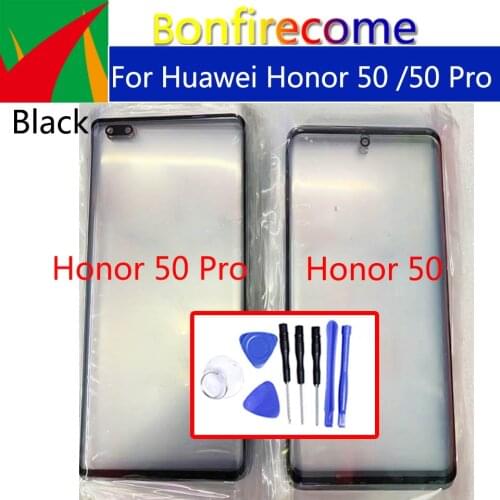 For Honor 50 NTH-AN00 Front Touch Screen Glass Outer Lens For Honor 50 Pro 50Pro RNA-AN00 LCD Glass Replacement