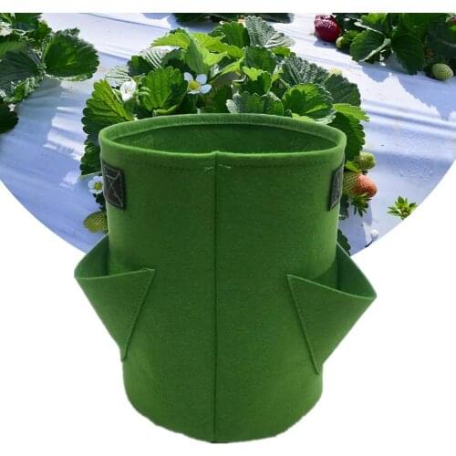 Planting Bag Reusable Breathable Felt Garden Vegetable for Vegetable Strawberry Home Garden Supplies Plant Growing Bag