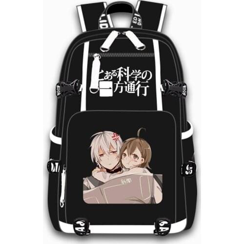 Unisex Anime Cartoon Cos Accelerator Last Order Travel Rucksack Casual Schoolbag Student Backpacks