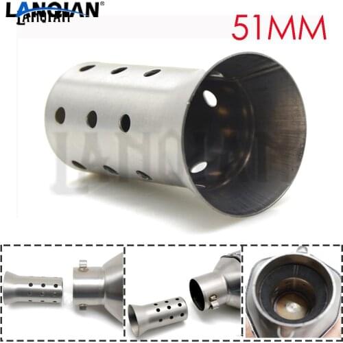 Universal Stainless Steel 51mm Exhaust Pipe Muffler DB Killer Silencer For Honda YAMAHA Kawasaki Suzuki BMW Noise Eliminator