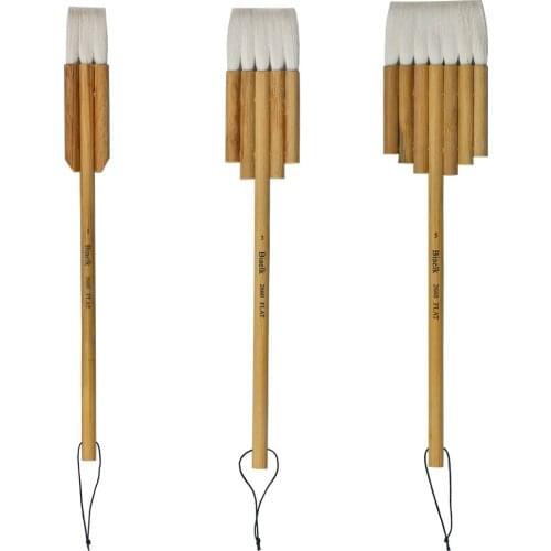 High quality 1PC 2660Flat goat hair bamboo handle art supplies watercolor artist brush