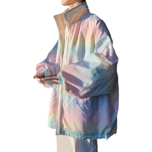 WSYORE Sweet and Cool Two-sided Wear Jacket Women Spring and Autumn Loose Wild Baseball Uniform Jacket and Coat NS2880