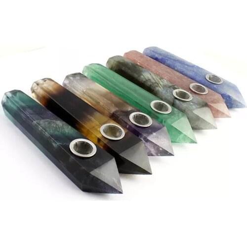 1pcopal Crystal Smoking Pipes Wand Pipe+1brush+3 Filters