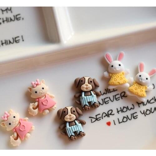 10pcs/lot Animals Resin Flatback Cartoon Applique Embellishment DIY Hair Bow Center Headband Supply