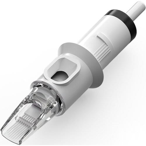 20pcs Tattoo Cartridge Needles White Revolution Curved for Tattoo Machine Pen Gun 0.35MM 0.3MM Permanent Eyebrow Makeup Supplies