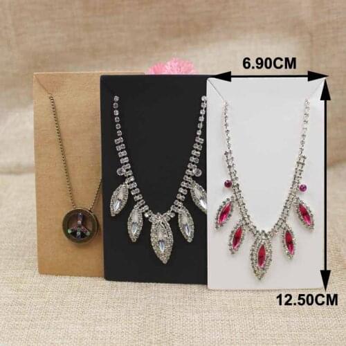 200pcs big necklace with earring set packing tag card brown/kraft/white paper necklace set display tag card custom cost extra