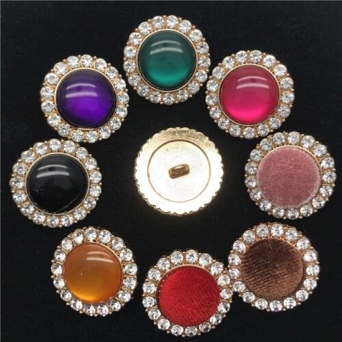 30pcs/lot 25MM Pearl Button Rhinestone button metal DIY Wedding Decorate Sewing Children clothing