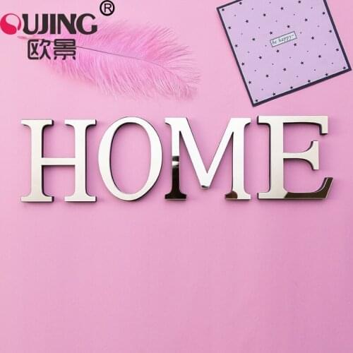 3D Gold English Letters EVA Foam Acrylic Mirror Surface Wall Sticker Wedding Party Room Decoration Alphabet DIY Art Wall Decals