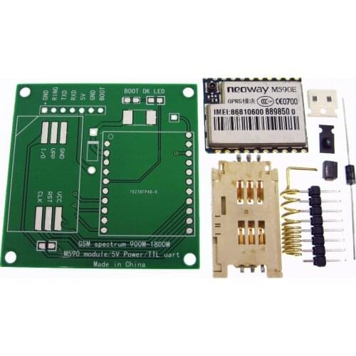 5set M590E GSM GPRS module Diy kits M590 GSM GPRS 900m-1800m sms CPU MCU test Second-hand