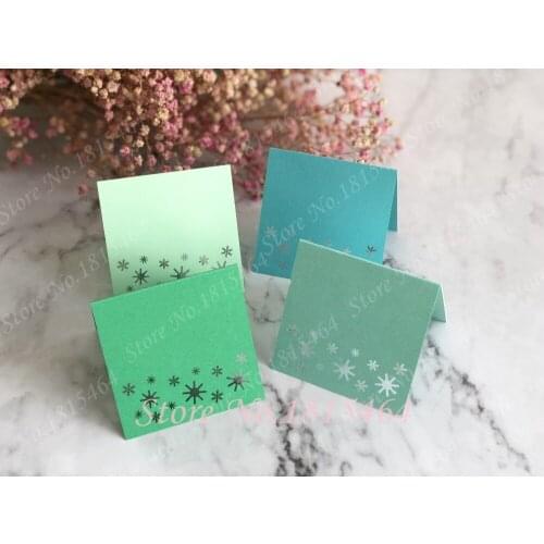 50pcs Christmas Snowflak Gift Card Banquet Party Table Name Outdoor Activity Cards Invitation Card Party Decoration Supplies