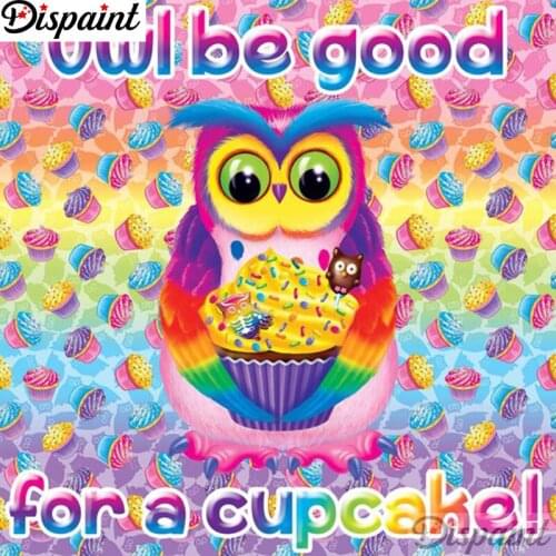 Dispaint Full Square/Round Drill 5D DIY Diamond Painting "Cartoon owl" Embroidery Cross Stitch 3D Home Decor A12398