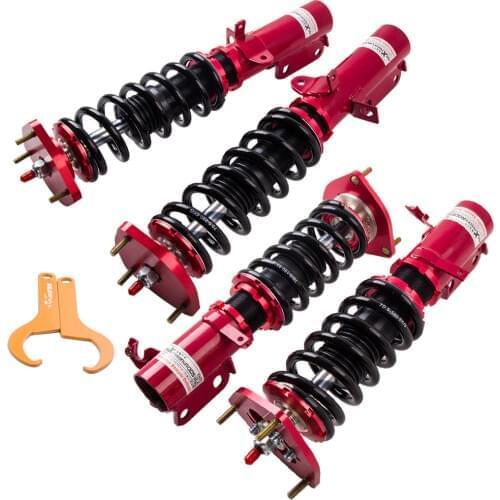 Coilovers Shocks For Toyota Corolla 1988-1999 E90 E100 E110 Adj. Height Coil Overs Struts Absorbers Suspensions - RED