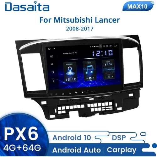 Dasaita 10.2" IPS Car Radio Multimedia Player for Mitsubishi Lancer 2008-2017 GPS Navigation 4G RAM 1din Touch Screen Android 10