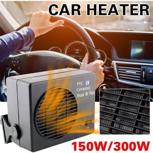 12V Car Heater Auto Heating Cooling Fan Heater 150W Defrosting Defogging Dryer Windshield Window Demister Defroster With Switch