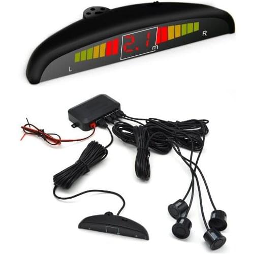 Car Auto Parktronic LED Parking Sensor With 4 Sensors Reverse Backup Car Parking Radar Monitor Detector System Backlight Display