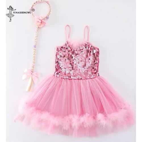 Ballerina Fairy Tale Dance Party Costume Kids Sequined Flower Skirt Girls Dance Dress Kids Ballet Jumpsuit Ballet Mesh Tutu