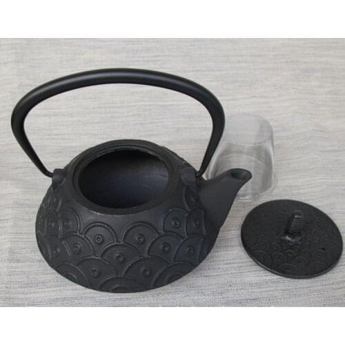 Free Shipping Hot sale,Cast iron pot uncoated iron teapot southern Japan, Japanese Peony big iron kettle pot 900ml