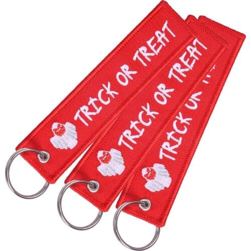 3 PCS/LOT Keychain Novelty Halloween Red Key Ring Fashion Car Motorcycle Key Chains Awesome Ghost Pattern Key Chain Chaveiro