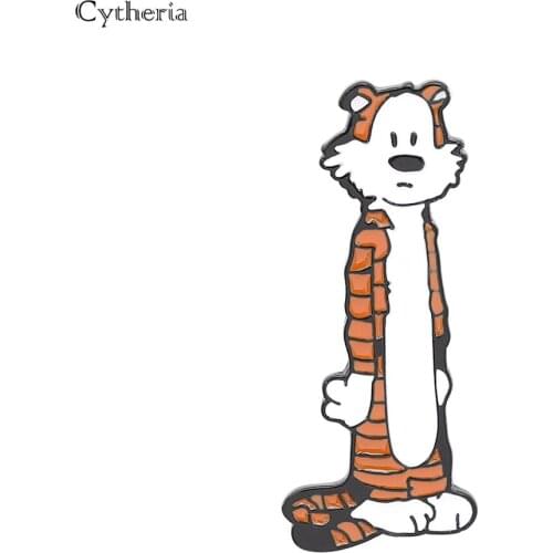 Cytheria Naughty Tiger Enamel Pins Brooches Badges Lapel pin Creative Animal Pins For Clothes Backpack Pins Jewelry gift for Kid