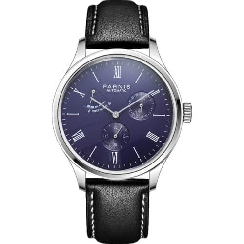 Men wrist watch,mens automatic watches PARNIS luxury man mechanical wristwatch waterproof clock sapphire relogio power reserve