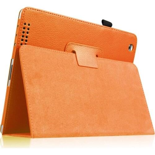 For iPad 4 Case Model A1458 A1459 A1460 Folio Flip PU Leather Cover for iPad 4 with Retina DISPLAY iPad 2 & 3 Pencil Holder Case