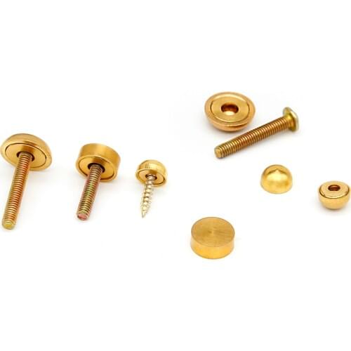 Pure copper Screw Cover Ugly Protective Cap Mirror Nail Glass Nail Acrylic Thickening Decorative Cover Furniture Hardware