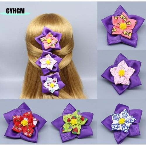 CYHGM silk ribbon kawaii hair clips for girls hairpins headwear cute spinki do wlosow Barrettes kids Hair Accessories D22-7