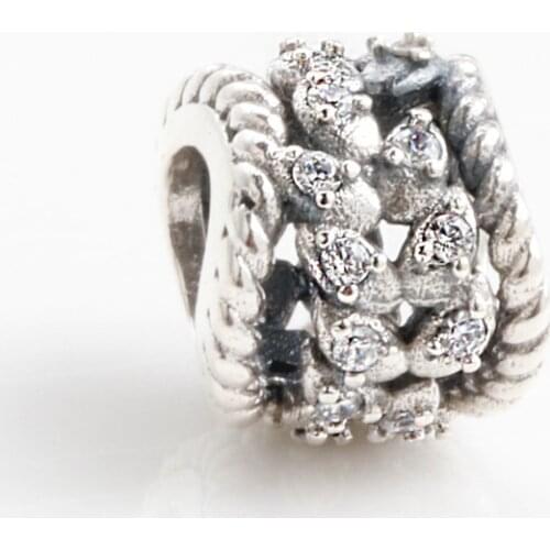 100% Authentic 925 sterling silver rice beads Fit Original Bracelet Necklace DIY Jewelry