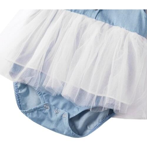 FOCUSNORM Mommy and Me Summer Lovely Dresses Casual Blue Solid Sleeveless Sundress Kids Dress Baby Romper Outfit