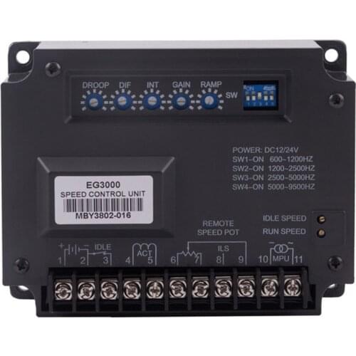 EG3000 Generator Electronic Governor Controller Regulator Stabilizer Brushless Genset Part DC 12v 24v Engine Control Part