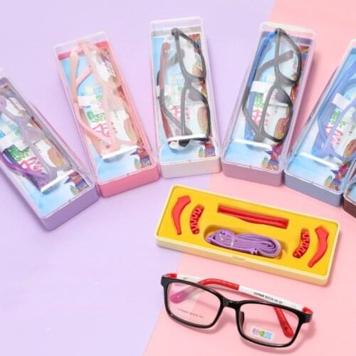 Flexible Kids Eyeglasses Frame TR90 Children Glasses Unbreakable Safe Light Boys Girls Optical Glasses Frame Glasses Rope