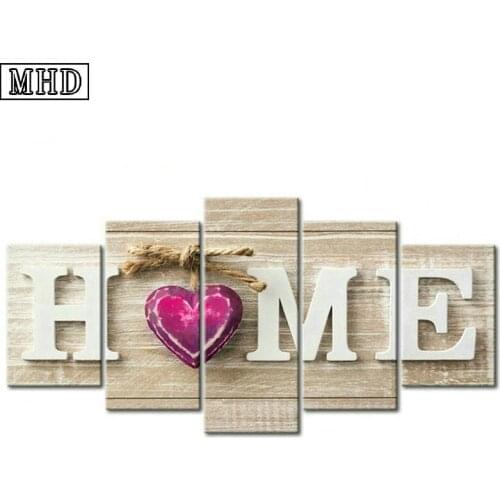 5 spell painting home sweet home full round diamond painting HOME landscape full square drill diamond embroidery wall sticker