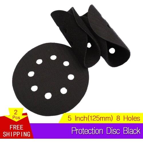 2PCS 5 Inch 8 Holes Interface Pad Protection Disc Power Tool Accessories for Sander Polishing & Grinding - Hook and Loop