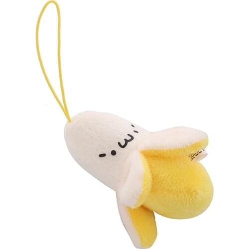 Cute Plush Small Bananas Keychain Toys Kawaii Fidget Toys Backpack Accessories Soft Dolls Gift Toys For Children Kids Adults