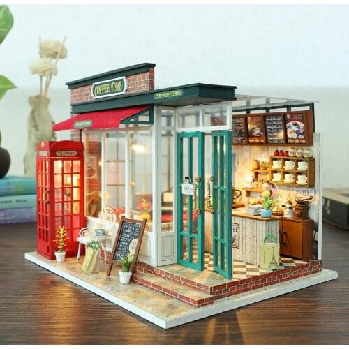 Mini DIY Miniature Dollhouse Kit House With Furniture Sets Box Puzzle Assemble Dollhouse Kits Toys For Children Birthday Gift