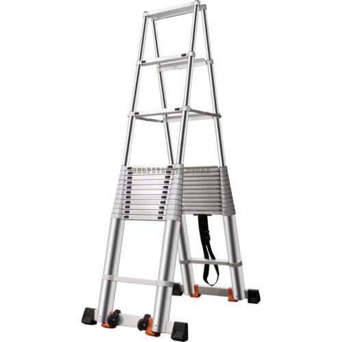 Multifunctional telescopic ladder household aluminum alloy ladder retractable lifting herringbone ladder