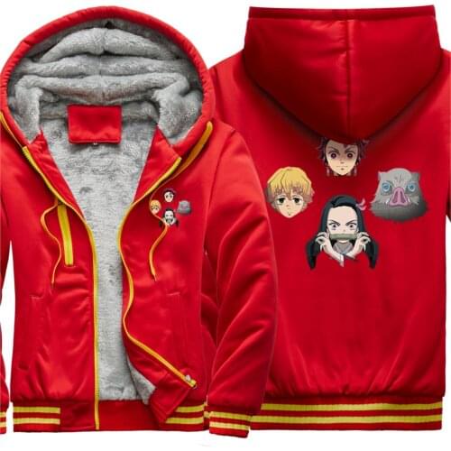 My hero academy Camouflage Mens Raglan Thicken Jackets Long Sleeve Wool Liner Harajuku Tops Zipper Streetwear moletom masculino