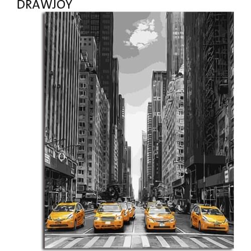 DRAWJOY Landscape Framed DIY Painting By Numbers Wall Art Acrylic Oil Canvas Paintings Home Decor For Living Room Wall